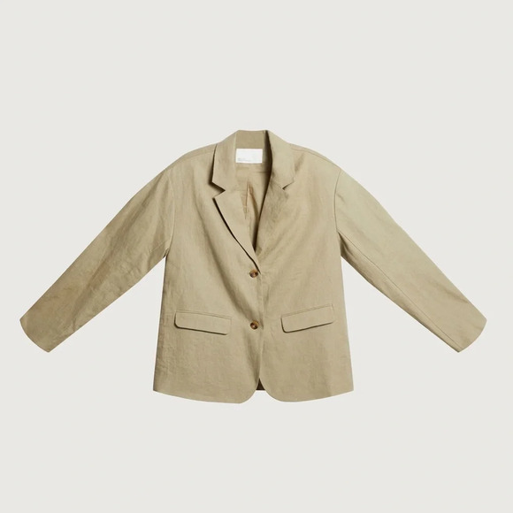 OAK + FORT Khaki Blazer - Picture 2 of 7